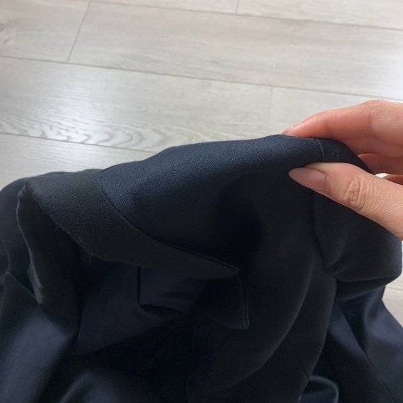 Rag & Bone Navy Blue & Black Pointed Collar Pea Coat - Picture 7 of 13